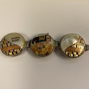 Bracelet! Mother of pearl and enamel. Gustavia Klimt